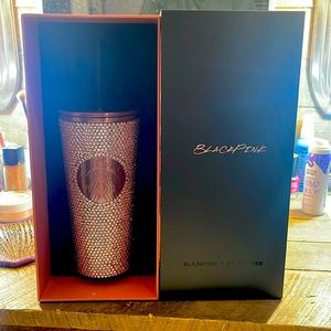 Starbucks, black and pink cup